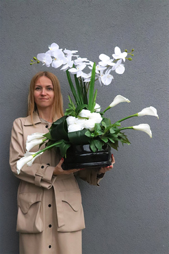 Lissandra, komplet dekoracji nagrobnych, kompozycja+bukiet