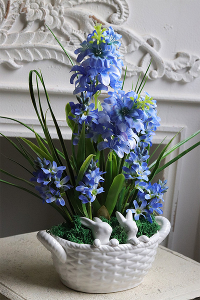 Hiacynty Blue Bunny, wiosenna dekoracja z zajączkami
