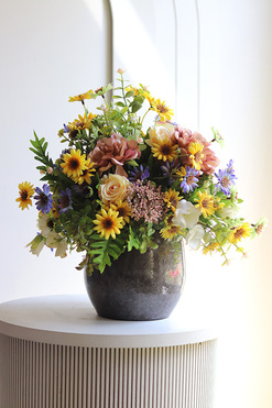 Monella Summer, kompozycja kwiatowa w naczyniu, wym.38x38cm