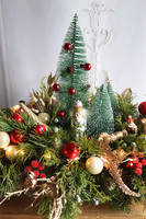 Złota Melodia, świąteczny stroik LED w naczyniu