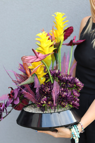 Heriosa, nowoczesny komplet dekoracji nagrobnych, kompozycja + bukiet