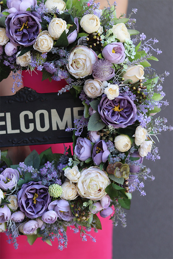 Hristi Violet Home, fioletowy wianek na wejście