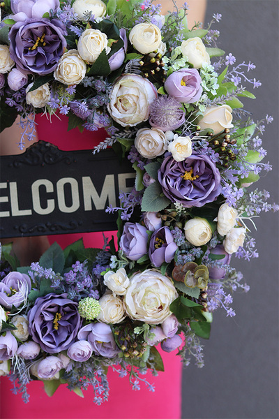 Hristi Violet Home, fioletowy wianek na wejście