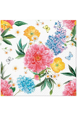 Summer Flowers, serwetki papierowe z nadrukiem, kpl.20szt