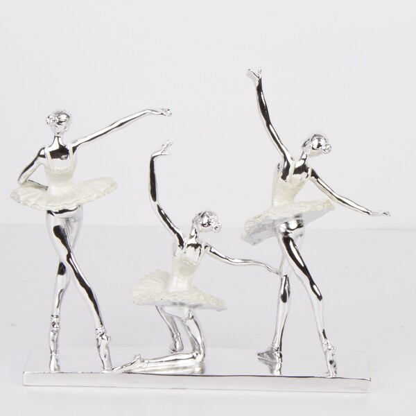 Balerina Trio, figurka srebrna, wym. 29.5x31.5x10cm