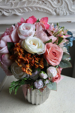 OD RĘKI Redera Silver Florentia, elegancki bukiet w wazonie, wys.40cm