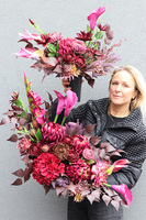 Bordo Cherry, komplet dekoracji nagrobnych