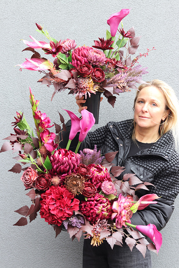 Bordo Cherry, komplet dekoracji nagrobnych