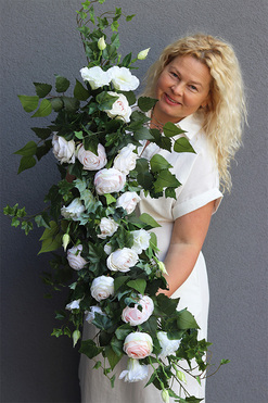 Elice Agnes, biała dekoracyjna girlanda, dł.100cm