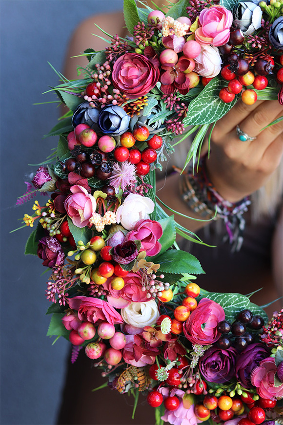 Jesienne Natchnienie, bogaty dekoracyjny wianek