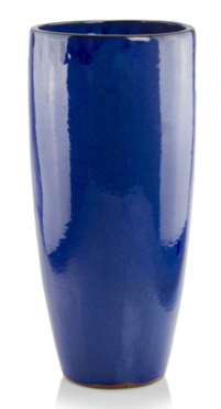 Armand, donica / osłonka ceramiczna cygaro, kolor kobalt wym.70x31cm