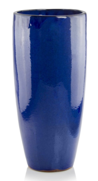Armand, donica / osłonka ceramiczna cygaro, kolor kobalt wym.70x31cm