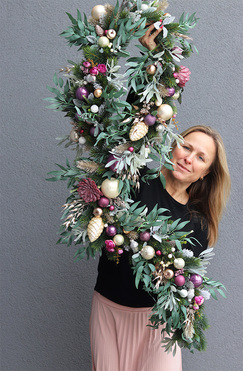 Fioletina 2, świąteczna girlanda, dł.180cm 