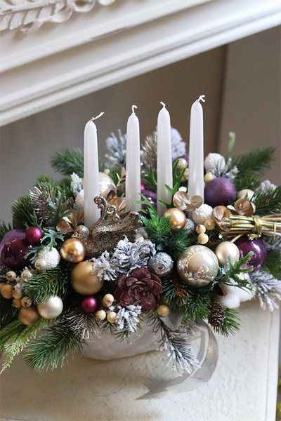 Fioletina, stroik świąteczny / adwentowy