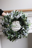 Zimowy Wieczór, zimowy wianek na drzwi