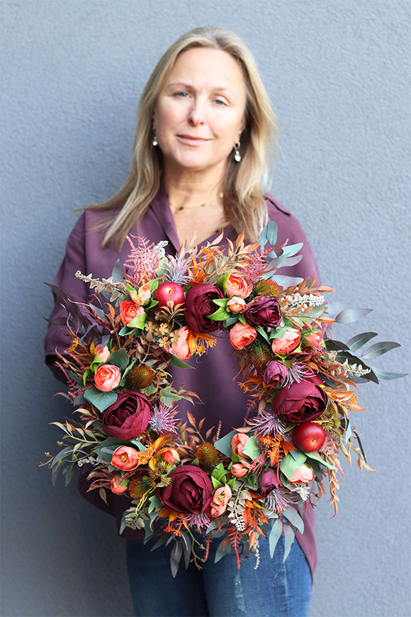 Orange Fall 2, bogaty wianek jesienny