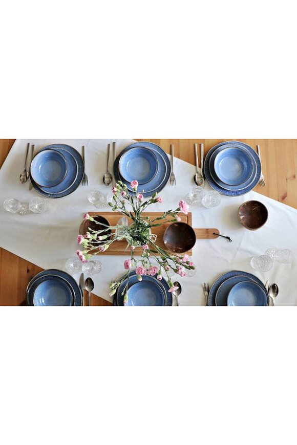Bonita Blue, komplet obiadowy dla 6 osób, 18 elementów