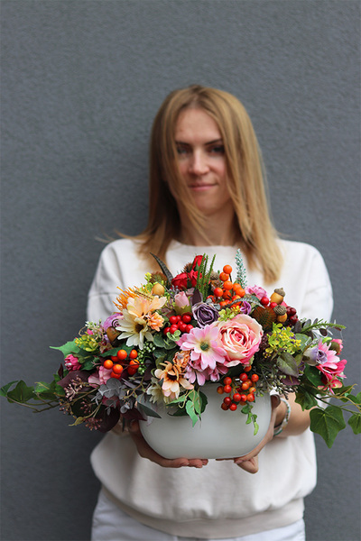 Jesienna Hela, jesienna kompozycja na stół