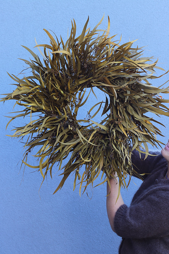 Jesienny Polot, dekoracyjny wianek z suszonych i stabilizowanych roślin, śr.68cm