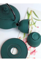 Awaji, żeliwny zestaw do herbaty, zielony