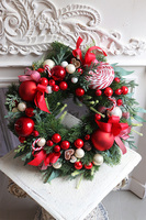 Lollypop Candy, komplet świątecznych dekoracji, stroik + wianek