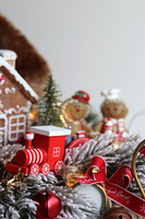 Jadą Sanie, świąteczny stroik