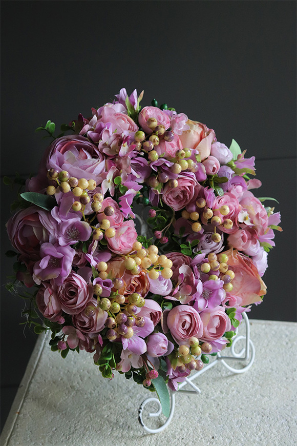 bogaty fioletowy wianek kwiatowy, Fiolettina Arkadia