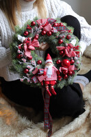 Laleczki Mikołaja, świąteczny wianek dekoracyjny