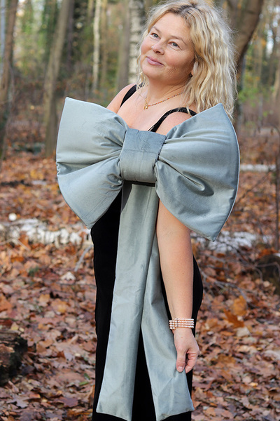 Velvet Papillon, welurowa kokarda pluszowa XL	