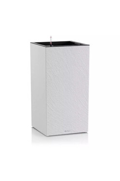 Canto Slatestone Kolumna, plastikowa donica z nawadnianiem, jasny szary, wym.76x40cm