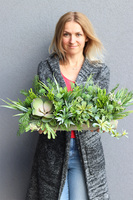 kompozycja sukulenty w długiej donicy, Hektor F