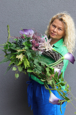 Fioletana, wieniec nagrobny, rozp.80cm