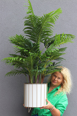 Areca Design, sztuczna palma w metalowej donicy, wys.133cm