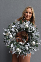 wianek świąteczny Srebrzysta Zima 3
