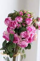 Rosalie, gałązka sztucznej róży, różowa