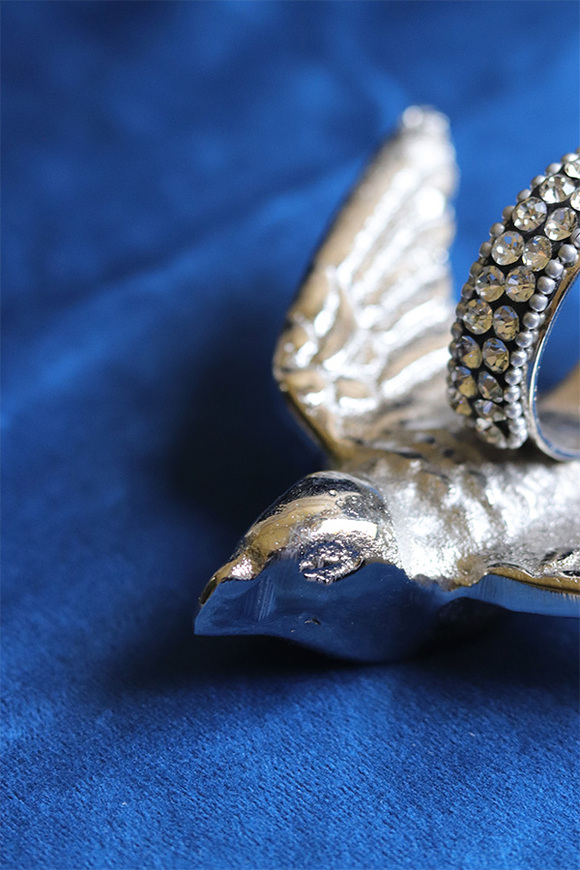 obrączki na serwetki, jaskółki, Lux Villa Silver Glamour