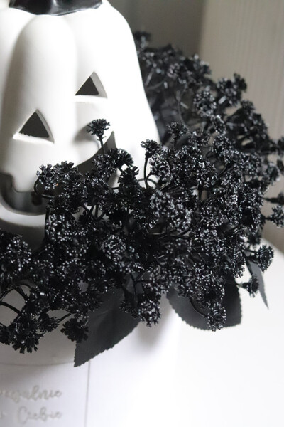 Halloween Black&White, flowerbox z dynią LED