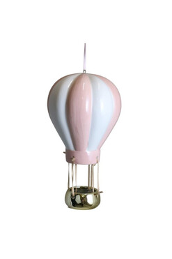 Ballon Rose, ceramiczna zawieszka świąteczna, wym.22x13cm