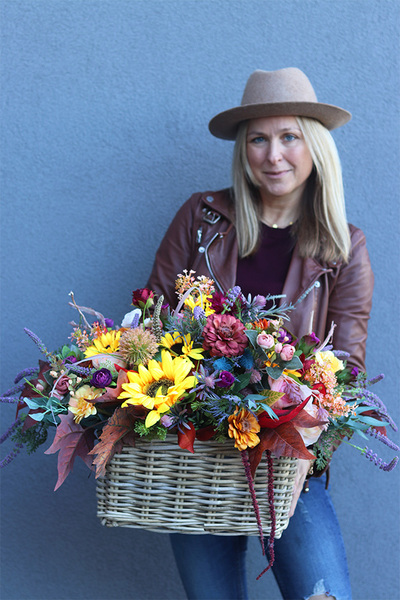 Autumn Mood, jesienna kompozycja w koszu