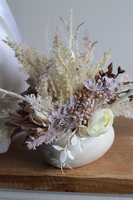 Boho Cream Egg, wielkanocna kompozycja kwiatowa w jajku