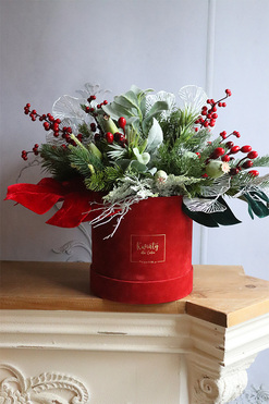 Winter Mood, zimowy flowerbox świąteczny, wym.38x58cm 