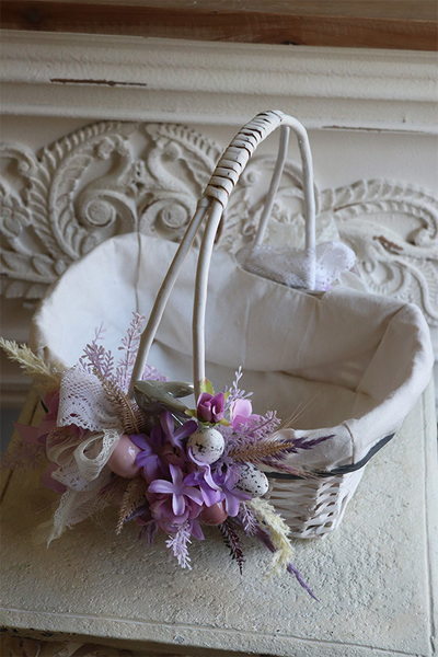 Very Peri, dwustronnie dekorowany koszyczek wielkanocny