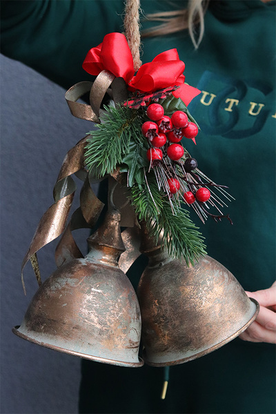 Deko Winter Barok Old, świąteczna zawieszka dzwonki