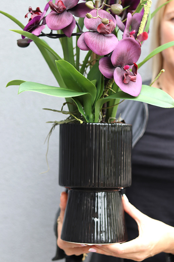 Fioletyna, wysokiej jakości sztuczny storczyk, wym.60cm