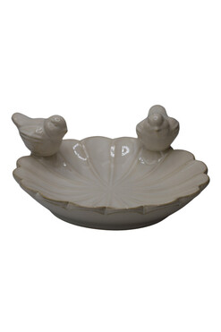 Dalida, poidło dla ptaków okrągłe, beżowe A, wym.12x25.5cm 