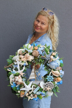 Morska Żegluga, marynistyczny wianek do powieszenia, śr.46cm 