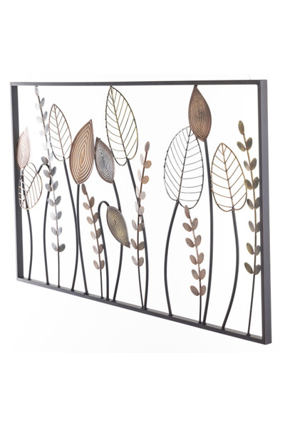 Liście Glamour metalowy obraz dekoracja ścienna