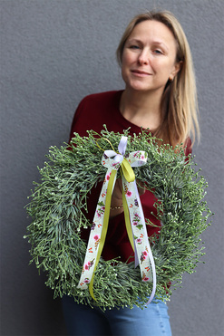 dekoracyjny wianek Wiosenne Porządki, śr.43cm  