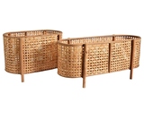 boho kwietnik 2 Bamboo, wym.75x29.5x33.5cm