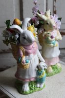 Królicza Gospodyni, wielkanocna kompozycja z zającem, wym.30x15cm